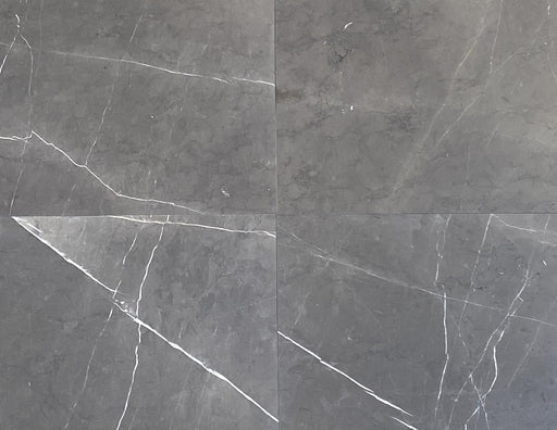 Full Tile Sample - Pietra Gray Marble Tile - 6" x 12" x 3/8" Honed