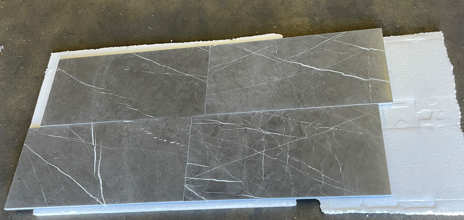 Pietra Gray Marble Tile Honed 1