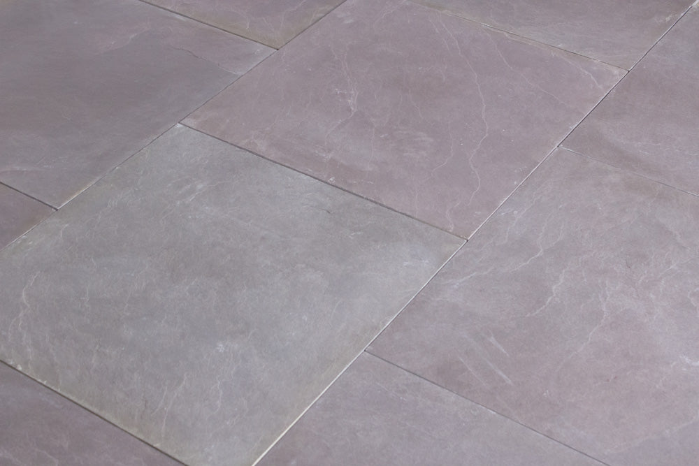 Plum Natural Cleft Face, Gauged Back Slate Tile - 24" x 24"