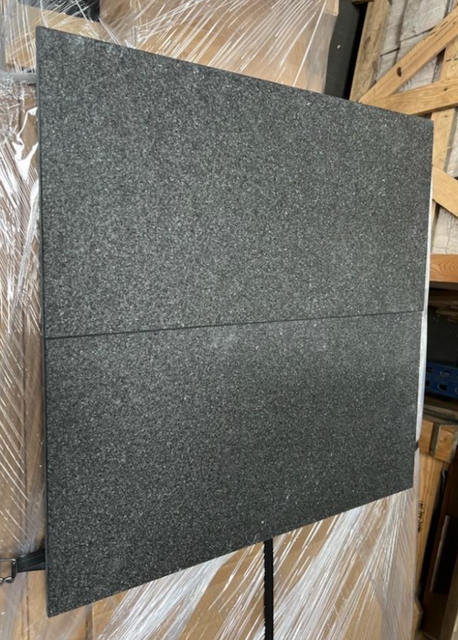 Flamed Pompeii Black Granite Tile - 12" x 24" 5