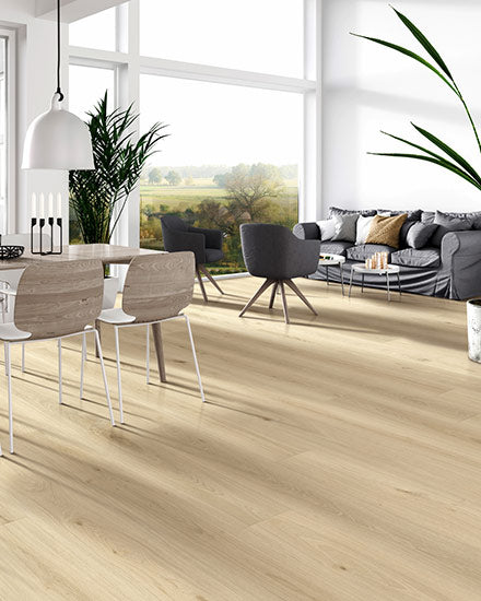 Modessa High-Density Fiberboard Laminate So Chic Laminate Wood Plank Scratch Resistant Aluminum Oxide 3