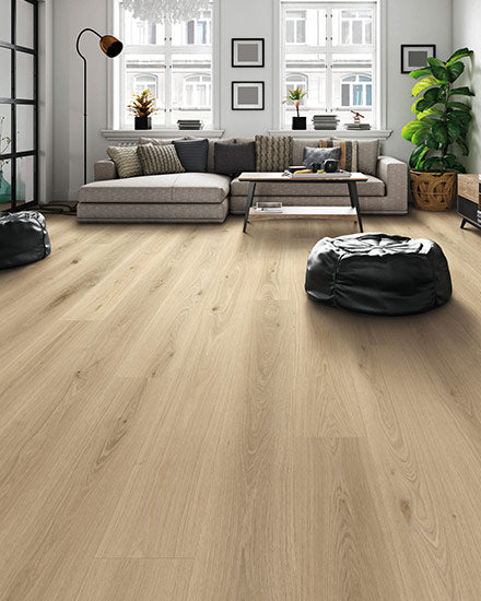 Modessa High-Density Fiberboard Laminate Grandstand Laminate Wood Plank Scratch Resistant Aluminum Oxide 3