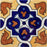 Full Tile Sample - Provincial Alhambra Deco Porcelain Tile - 6" x 6" x 11.5 MM Glossy