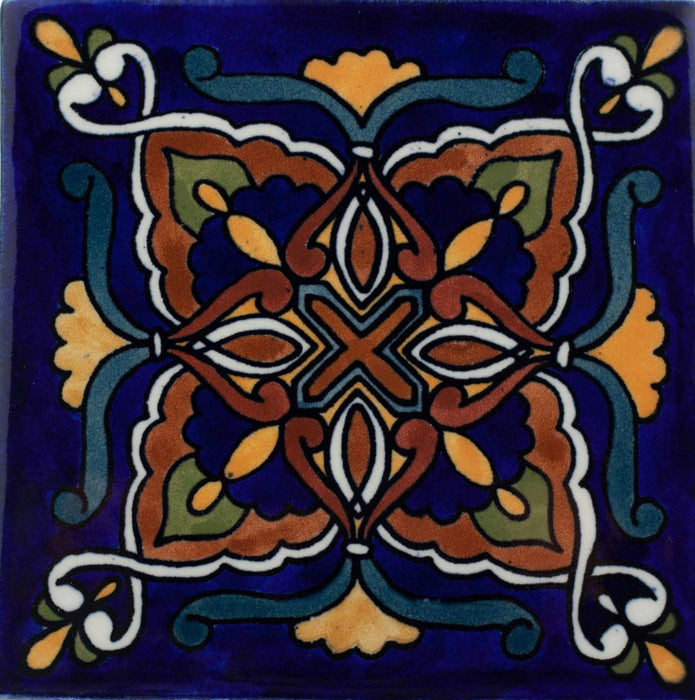 Full Tile Sample - Provincial Patais Deco Porcelain Tile - 6" x 6" x 11.5 MM Glossy