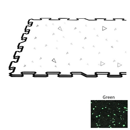 VersaTREAD Rubber Green Rubber Flooring Puzzle Tile  1