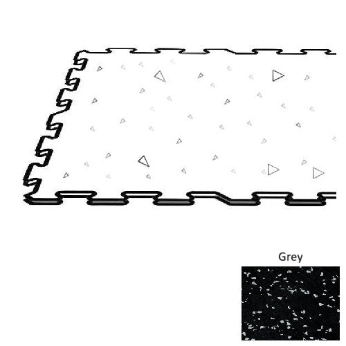 VersaTREAD Rubber Grey Rubber Flooring Puzzle Tile  1