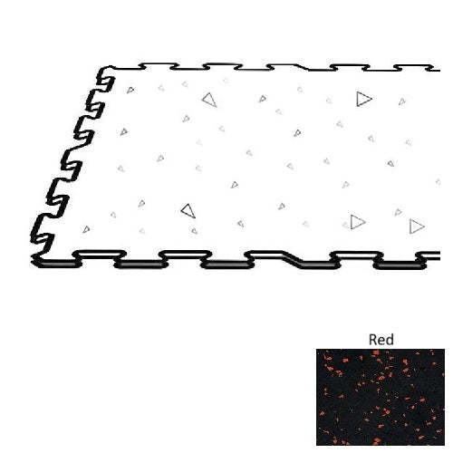 VersaTREAD Rubber Red Rubber Flooring Puzzle Tile  1