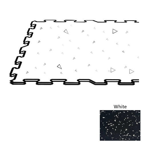 VersaTREAD Rubber White Rubber Flooring Puzzle Tile  1