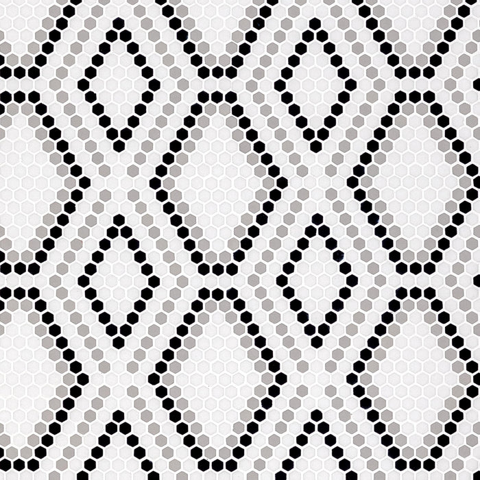 Clearance Sale! Geometro Python Draco Recycled Glass Mosaic - 12 1/8" x 12 1/4"