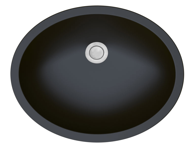 Quartz Composite Black Bathroom Sink Matte 1
