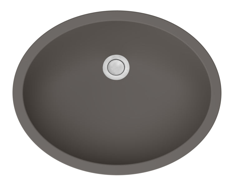 Quartz Composite Grey Bathroom Sink Matte 1
