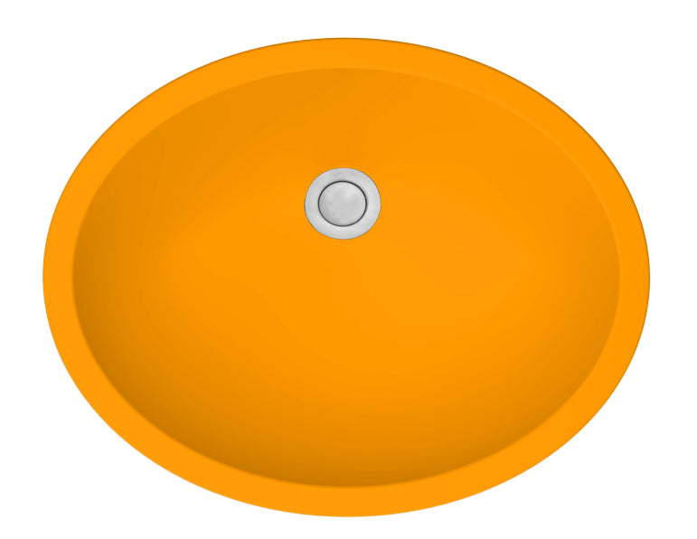 Quartz Composite Orange Bathroom Sink Matte 1