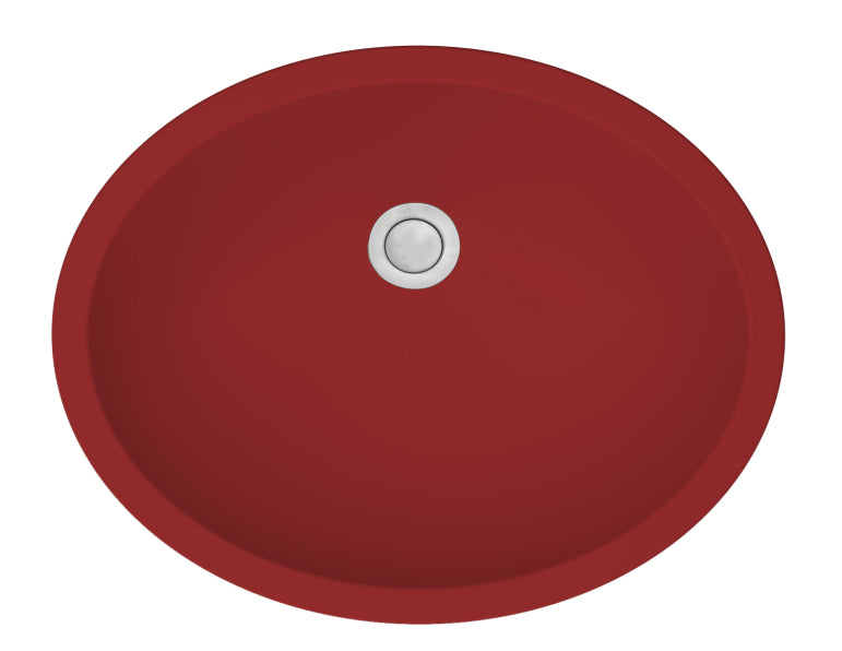 Quartz Composite Red Bathroom Sink Matte 1