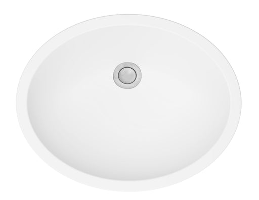 Quartz Composite White Bathroom Sink Matte 1