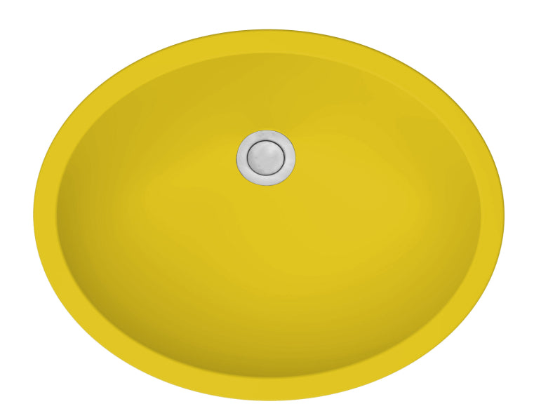 Quartz Composite Yellow Bathroom Sink Matte 1