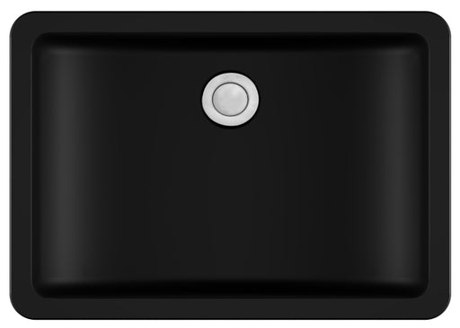 Quartz Composite Black Bathroom Sink Matte 1