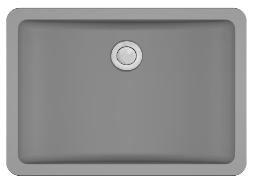 Quartz Composite Grey Bathroom Sink Matte 1