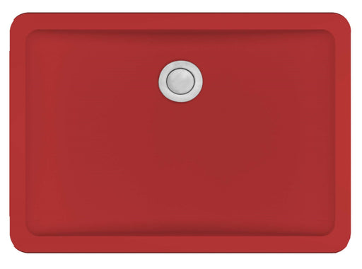 Quartz Composite Red Bathroom Sink Matte 1