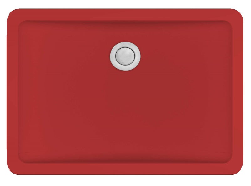 Quartz Composite Red Bathroom Sink Matte 1