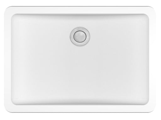 Quartz Composite White Bathroom Sink Matte 1