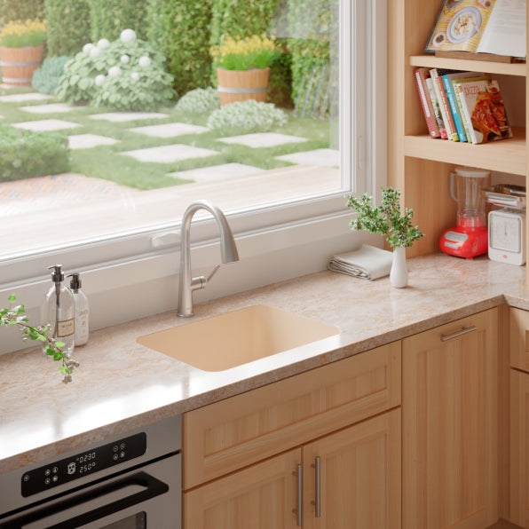 Quartz Composite Bisque Kitchen Sink Matte 2
