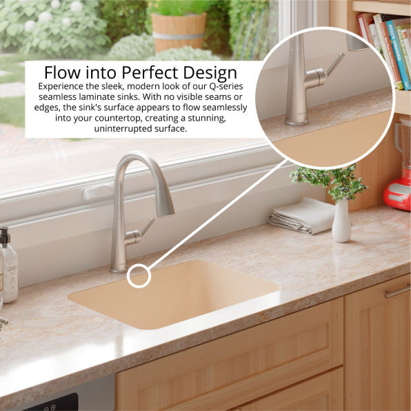 Quartz Composite Bisque Kitchen Sink Matte 4