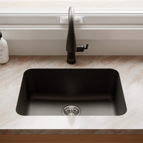 Quartz Composite Black Kitchen Sink Matte 3
