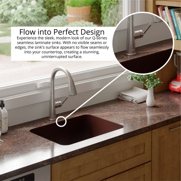 Quartz Composite Brown Kitchen Sink Matte 4