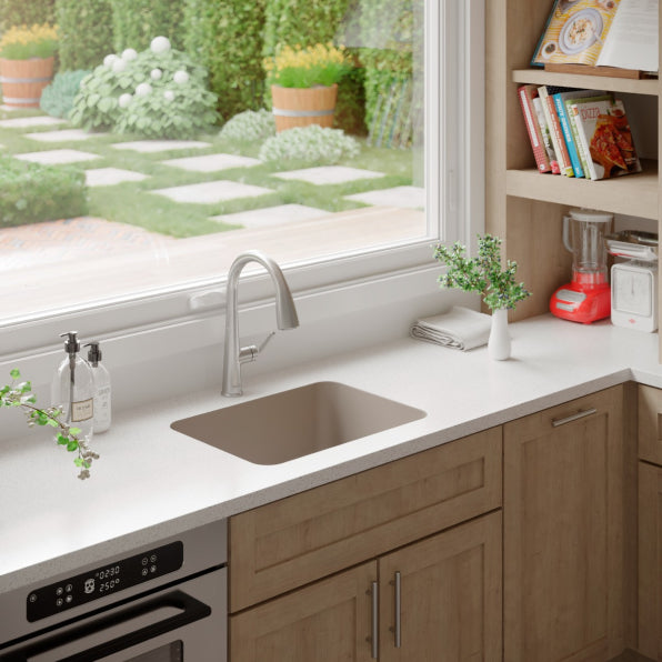 Quartz Composite Concrete Kitchen Sink Matte 2