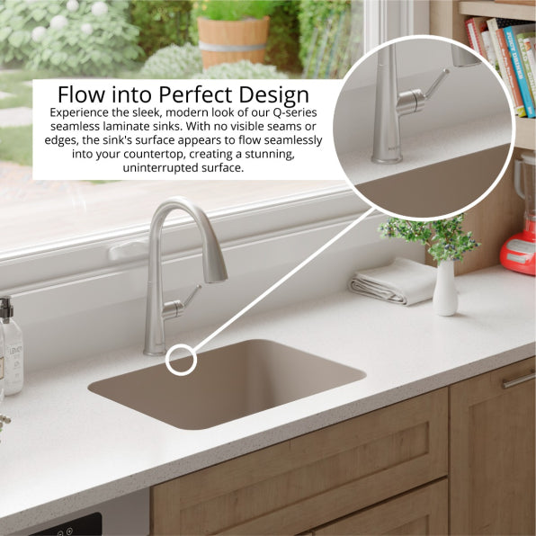 Quartz Composite Concrete Kitchen Sink Matte 4