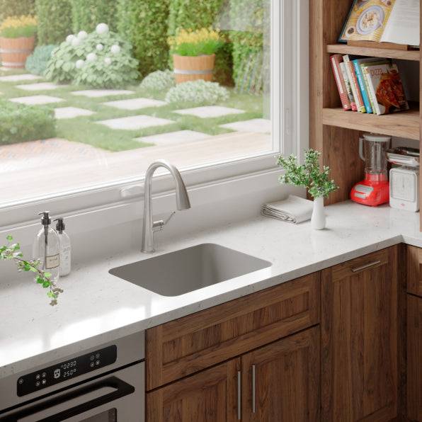 Quartz Composite Grey Kitchen Sink Matte 2