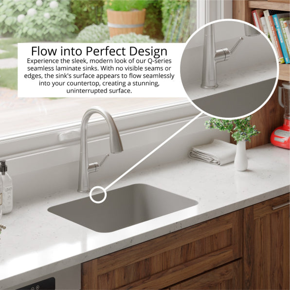 Quartz Composite Grey Kitchen Sink Matte 4