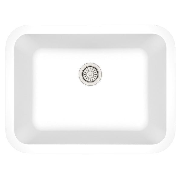 Quartz Composite White Kitchen Sink Matte 1