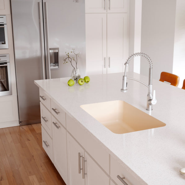 Quartz Composite Bisque Kitchen Sink Matte 2