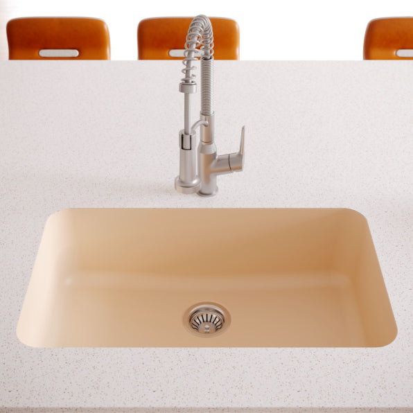 Quartz Composite Bisque Kitchen Sink Matte 3