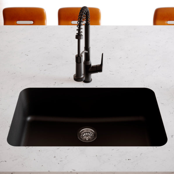 Quartz Composite Black Kitchen Sink Matte 3