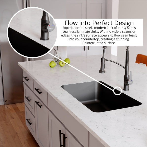 Quartz Composite Black Kitchen Sink Matte 4