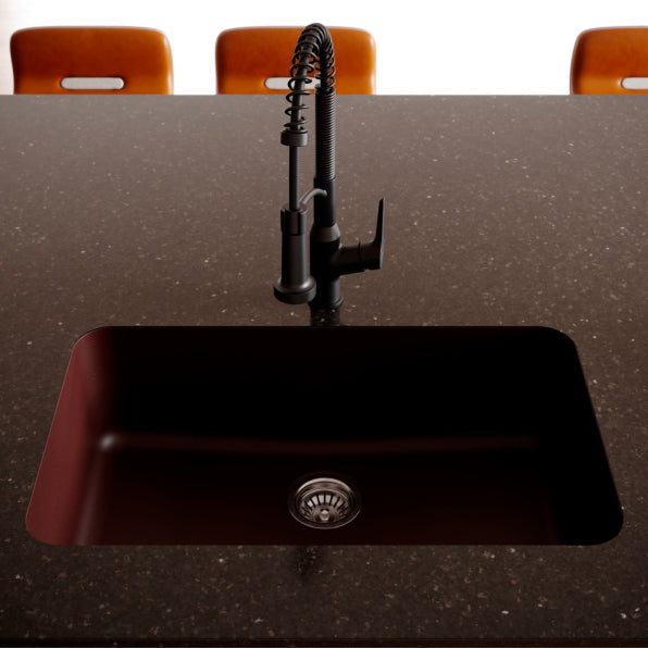 Quartz Composite Brown Kitchen Sink Matte 3