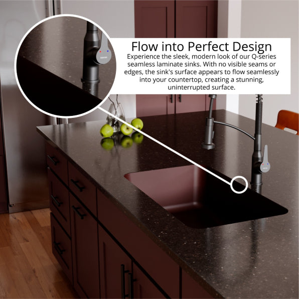 Quartz Composite Brown Kitchen Sink Matte 4