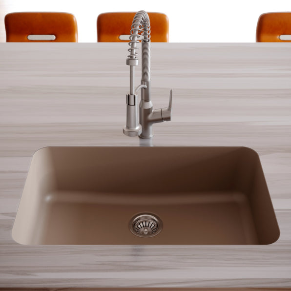 Quartz Composite Concrete Kitchen Sink Matte 3