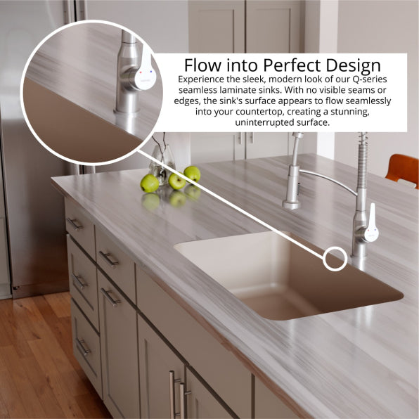 Quartz Composite Concrete Kitchen Sink Matte 4