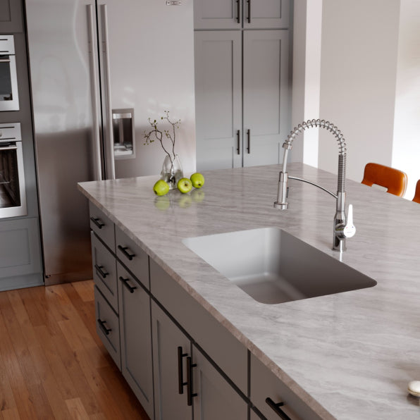 Quartz Composite Grey Kitchen Sink Matte 2