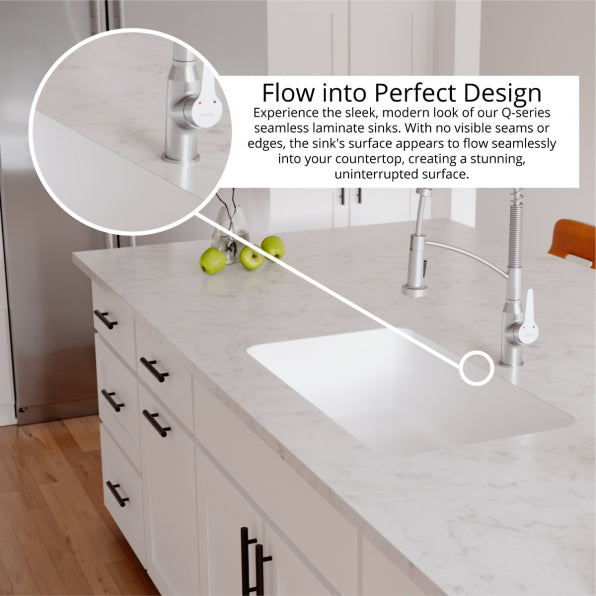 Quartz Composite White Kitchen Sink Matte 4