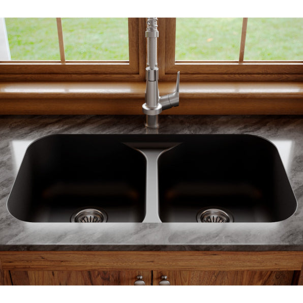 Quartz Composite Black Kitchen Sink Matte 3