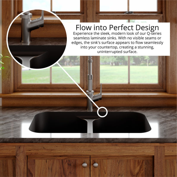 Quartz Composite Black Kitchen Sink Matte 4