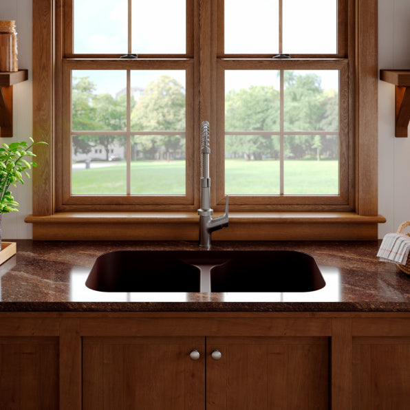 Quartz Composite Brown Kitchen Sink Matte 2