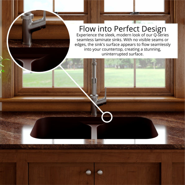 Quartz Composite Brown Kitchen Sink Matte 4