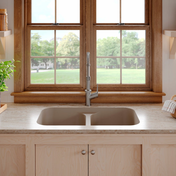 Quartz Composite Concrete Kitchen Sink Matte 2