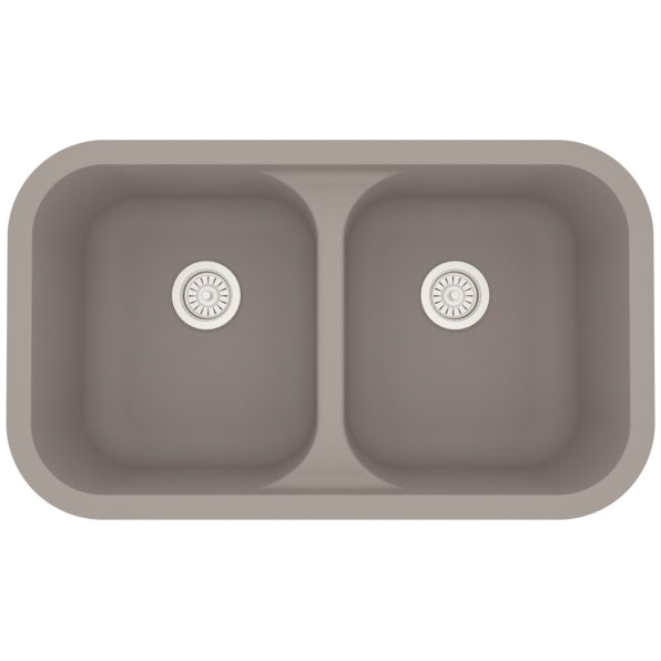 Quartz Composite Concrete Kitchen Sink Matte 1