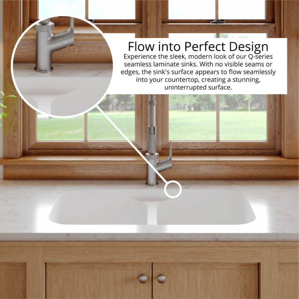 Quartz Composite White Kitchen Sink Matte 4